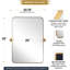 Miroir de salle de bain contemporain pivotant avec inclinaison réglable | Cadre en acier inoxydable-1006613358-1006613348