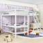 Lit mezzanine simple en forme de L avec 2 bureaux encastrés Kimarri-1829308656