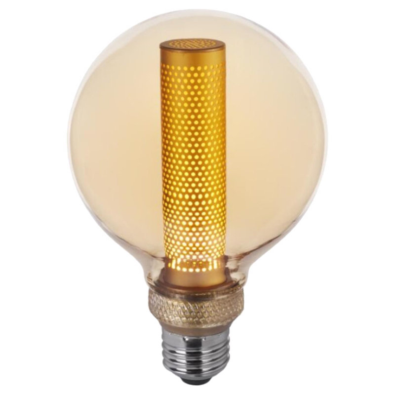 Globe Electric G30 E26 (Medium) LED Bulb Soft White 3 Watt Equivalence 1 pk, Amber, 20 Lumens