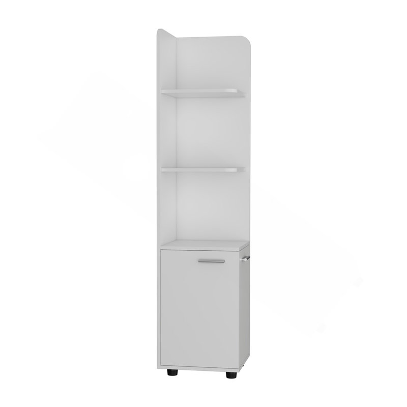 Armoire autoportante Kairatu, un tiroir, finition blanche