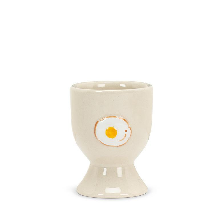 Œuf frit sur un coquetier