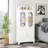 Farmhouse Style Kitchen Pantry with Glass Doors Multi-functional Storage for Home-1677691560
