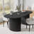 Fohoren Oval Dining Table Double Pedestal Kitchen Table-762420719-781556140