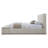 Modern Beige Chenille Upholstered Platform Bed