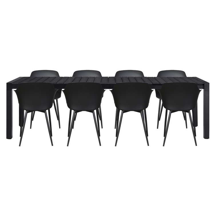 Ragnar Rectangular 9 - Piece 8 - Person 275Cm L Outdoor Table Set