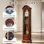 77,7 po Nouvelle horloge de plancher mécanique en bois massif de style chinois