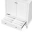 Base de meuble-lavabo blanc 30 po, bois massif et planche, armoire avec portes et tiroir de rangement, tablette réglable, base à assembler requise, tiroir multifonctionnel,-300167831-300167830