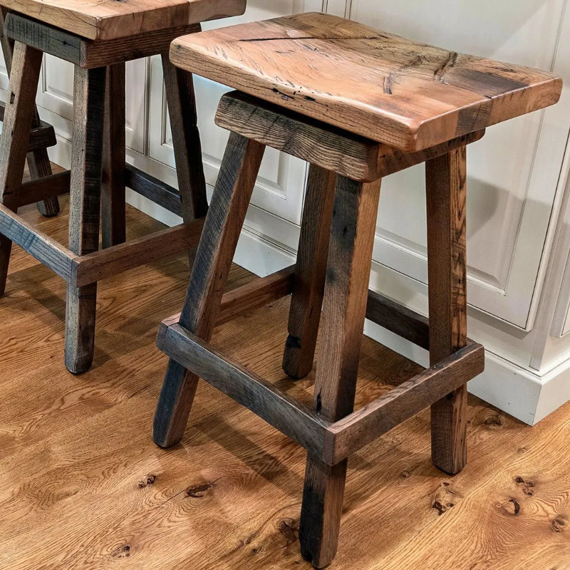 Bayfield Rustic Backless Swivel Bar Stool