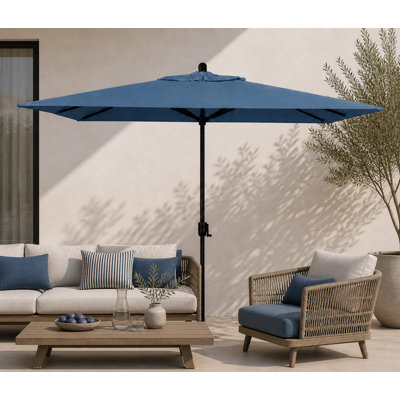 Olivier 116.7'' x 78.7'' Rectangular Market Umbrella