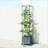 Adjustable Mobile Planters With Trellis, Modern Gray Pp For Garden