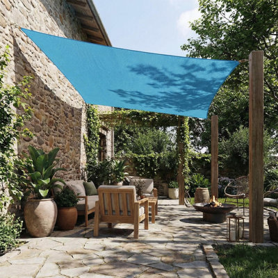 Toile d'ombrage rectangulaire 10 'x 13' - Bleu