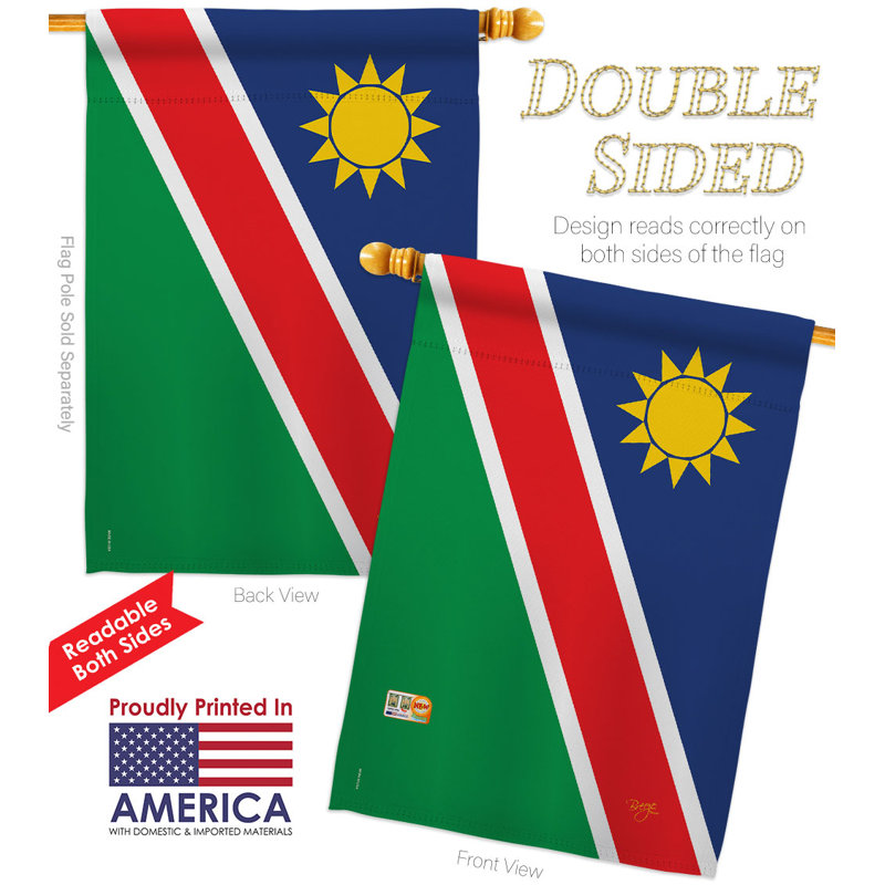 Double Sided 40'' H x 28'' W Polyester Flag Set