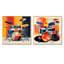 Druming Groove I - ensemble de 2 reproductions d'art sur toile-55346087-55346081