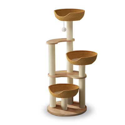 5-Tiers Cat Tree with Cat Condons,Perch,Scratching Posts