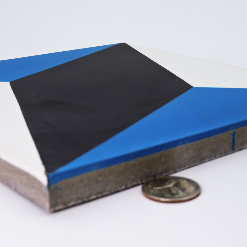 Diamond 8 in. x 8 in. Tile, Blue/Black