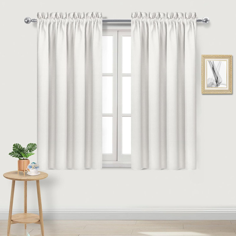 2 Panels Blackout Curtains – Thermal Insulated, Energy Saving & Noise Reducing Bedroom and Living Room Curtains, Set of 2 Rod Pocket Curtain Panels