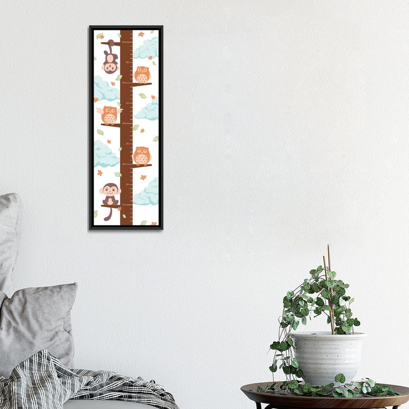 Tableau de croissance suspendu sur le sapin, H 36 po x l 12 po x P 1,5 po, Toile avec cadre noir