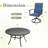 Round Patio Dining Set With 360° Swivel PVC-coated polyester Chairs-972509878
