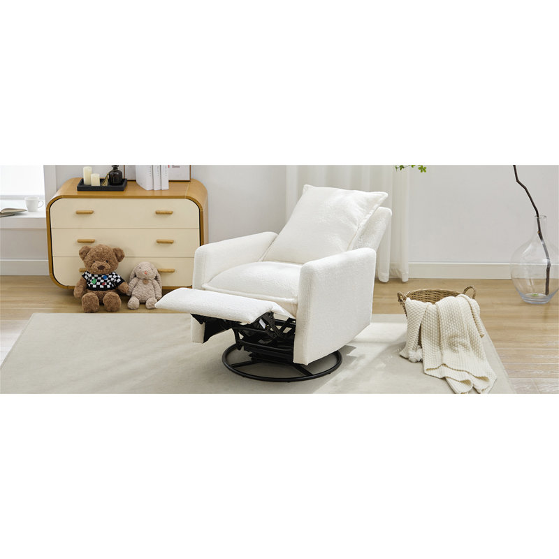 Fauteuil inclinable et pivotant, Ourson blanc
