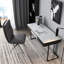 Bureau rectangulaire noir fabriqué avec 1 tiroir-108341553