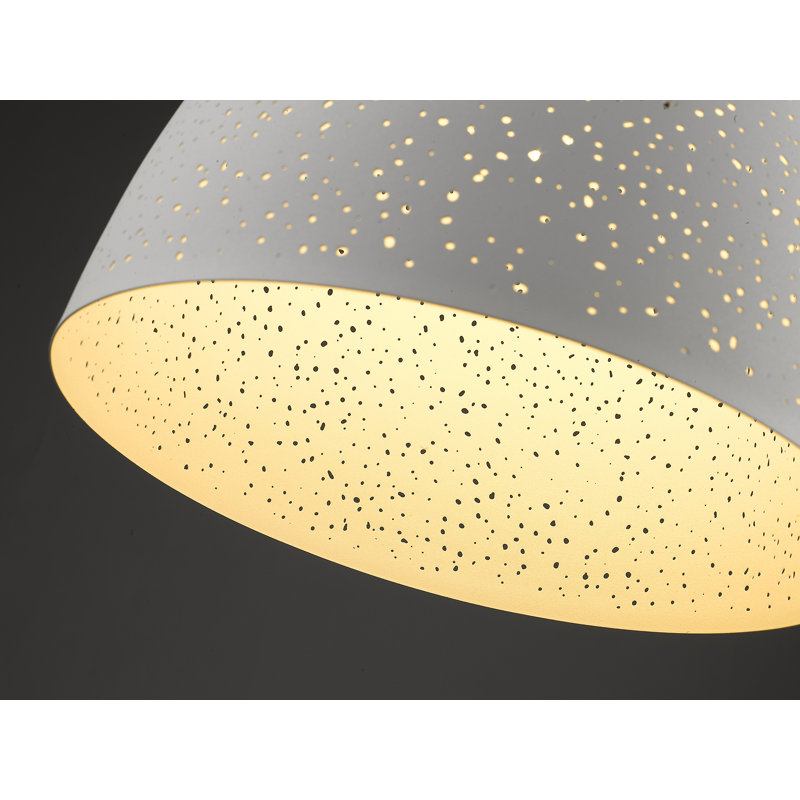 Liliath 1 - Light Matte Dome Pendant, Matt Black/White