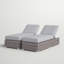 Chaise longue d'extérieur en osier Batley entièrement assemblée-1428631333