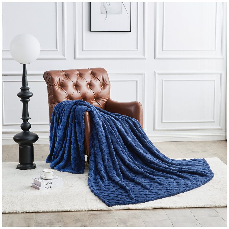 Standard Throw Blanket, Navy, 240cm L x 200cm W
