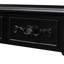 Console courbée noire, 52 po, 4 tiroirs, 1 tablette, pour le couloir, chambre à coucher intérieure spacieuse, option de rangement-415208543