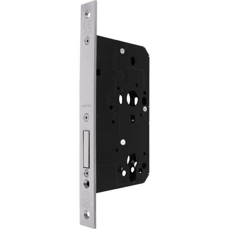 Latch Lock and Bolt, Polished Stainless Steel, 23.5cm H x 2.4cm W x 8.8cm D