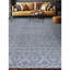 Tapis bleu clair noué à la main de haute qualité