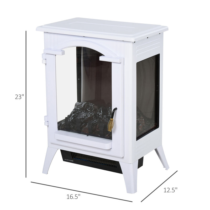 Figuaro 16.5'' W Electric Fireplace with 5115 BTU, White