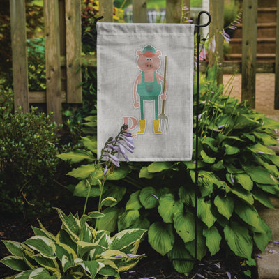Alphabet p pour le polyester de 2 côtés, 15 x 11 po drapeau de jardin