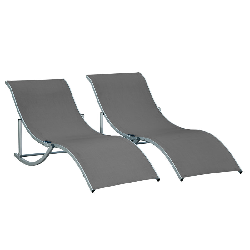 61cm Long Single Chaise, Grey