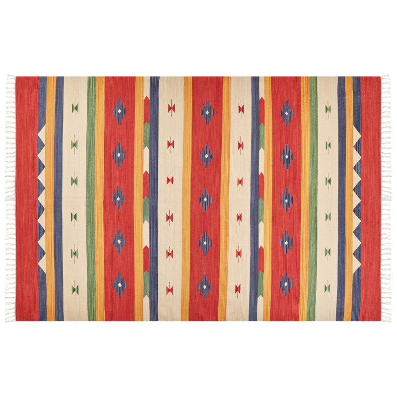 Anastasia Geometric Cotton Hand Woven Area Rug, Rectangle 200 x 300cm