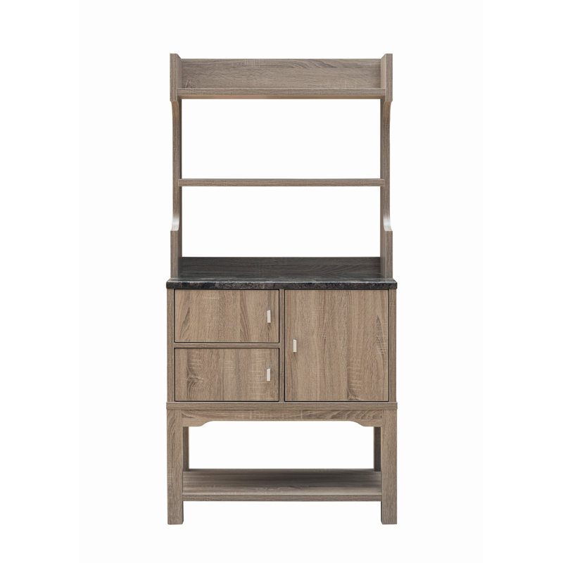Dresler Manufactured Wood Baker's Rack, Dark Taupe