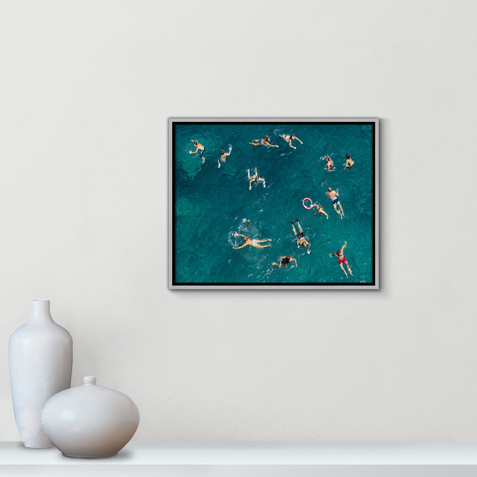 Tonti - Photograph Print, Silver Framed Canvas, 17.5" H x 21.5" W x 2" D