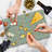 Ambesonne Turtle Cutting Board Large Size Hippie Floral Feel Animals Multicolor