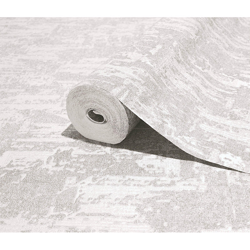Papier peint délavé de couleur unie vieilli, Blanc