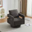 Fauteuil d'appoint carré pivotant - Boucle - Dossier ouvert - Gris anthracite
