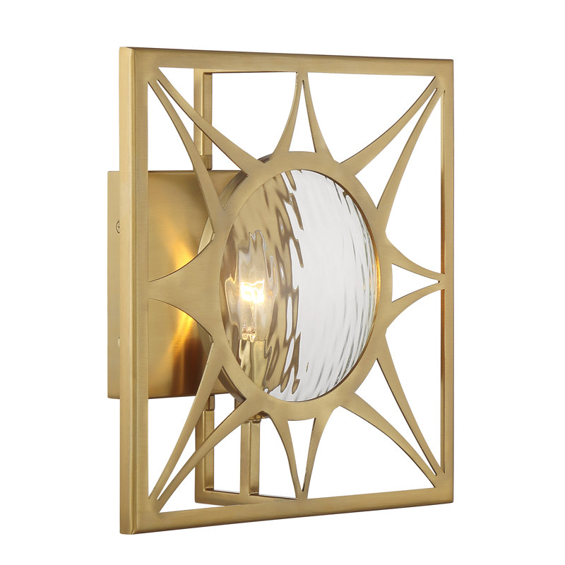  Balfour 1-Light Wall Sconce in Warm Brass, Brass