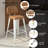 Upholstered Seat Counter Stools with Metal Frame-658580182-658580179