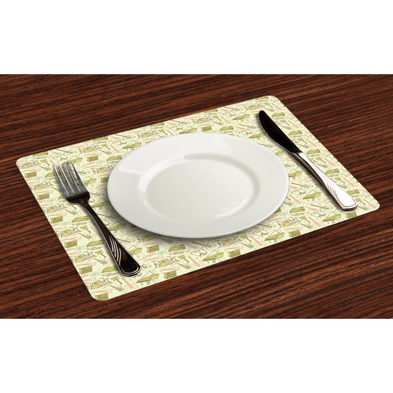 Polyester Abstract Rectangle Placemat
