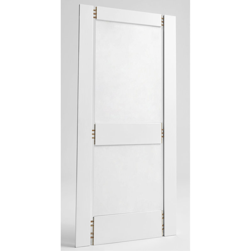 32 in. x 80 in. x 1-3/8 in. Shaker White Primed 2-Panel Wooden Interior Door Slab,Package contains one door Slab