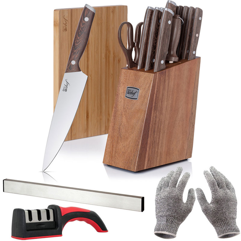 Deco Chef 16 Piece Stainless Steel Assorted Knife Set