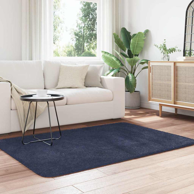 Shaggy Rug High Pile NAVARRA Navy Polyester, Rectangle 120 x 170cm