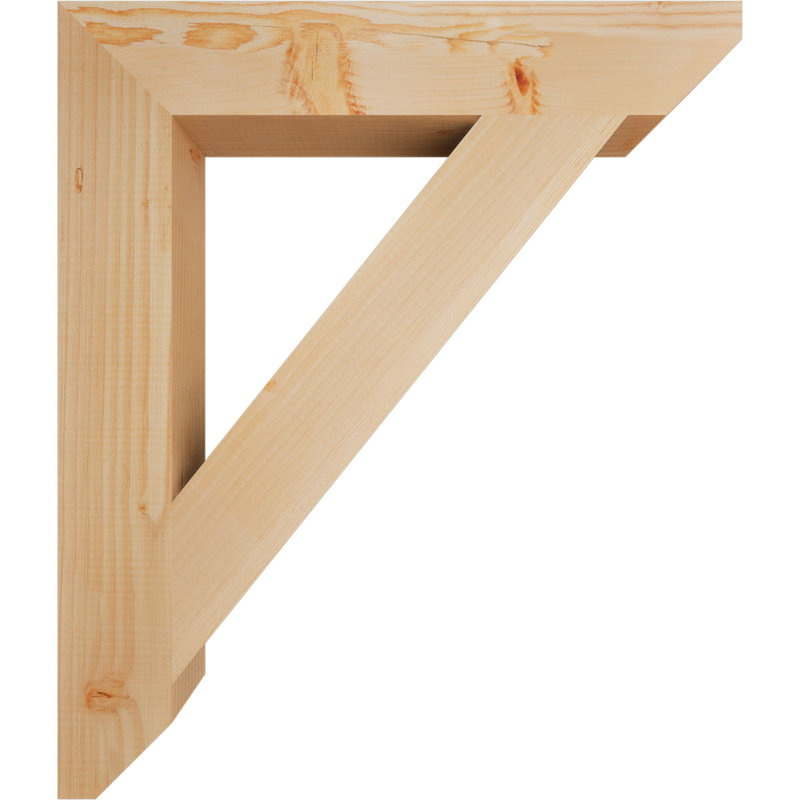 Support traditionnel en bois rustique à lattes, Sapin de Douglas, H 28 po x l 3,5 po x P 24 po