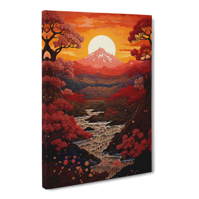 Japanese Sunset Orphism No.2 - Print, 50cm H x 35cm W x 3cm D