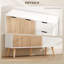 HOMCOM Sideboard Floor Cabinet Storage with Drawer, Solid-2025370230
