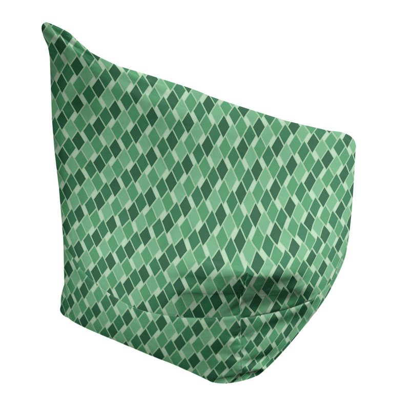 Sac de pois Leffel, H 38 po x l 42 po x P 29 po, Housse de pouf, Vert / forêt