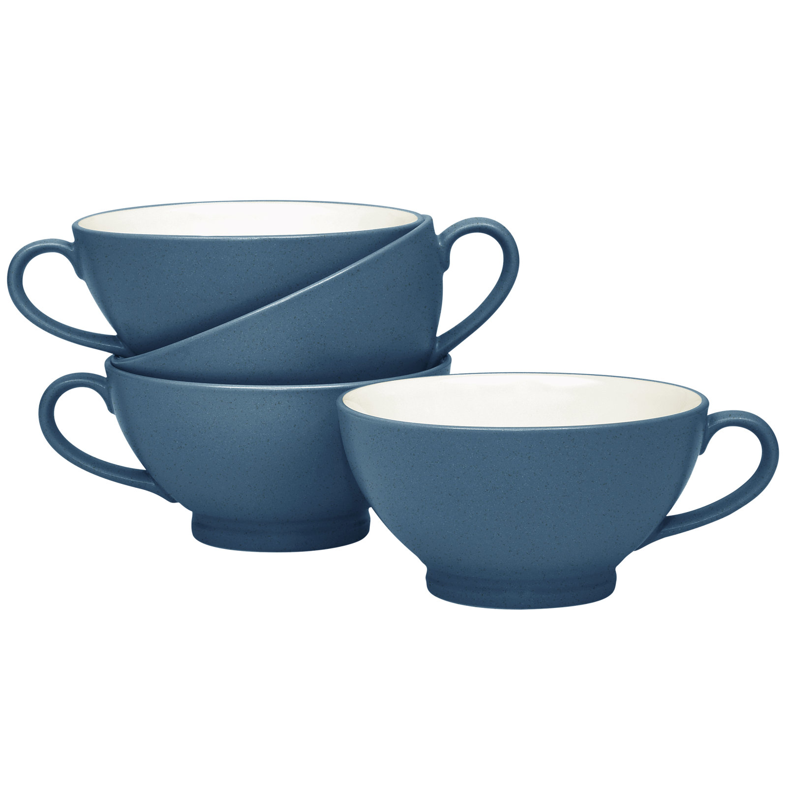 Noritake Colorwave Handled Bowls, 5-1/2", 18 Oz., Blue